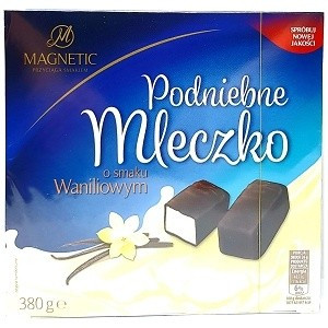 Пташине молоко коробка цукерок ванільне Magnetic Mleczko Podniebne, 380 г, Польща