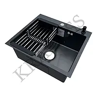 Мийка Kraft HS5448 з нержавіючої сталі з покриттям PVD чорна