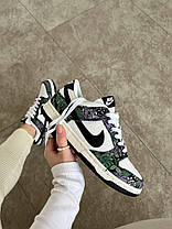 Жіночі Кросівки Nike SB Dunk Low Floral Tapestry / Найк СБ Данк Флорал Тапестрі Низькі Білі з Чорним, фото 3