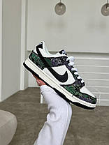 Жіночі Кросівки Nike SB Dunk Low Floral Tapestry / Найк СБ Данк Флорал Тапестрі Низькі Білі з Чорним, фото 4