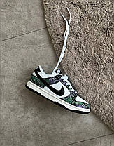Жіночі Кросівки Nike SB Dunk Low Floral Tapestry / Найк СБ Данк Флорал Тапестрі Низькі Білі з Чорним, фото 5