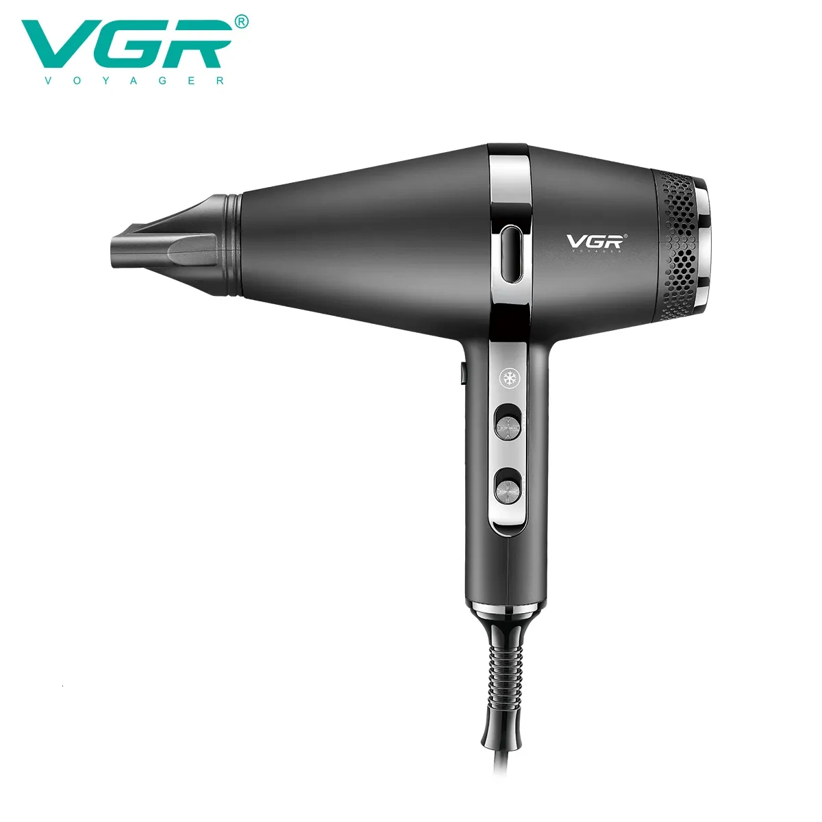 Фен для волос профессиональный с концентратором 2000 Вт ионизация и 2 режима работы VGR V-451 - фото 1 - id-p2101858620