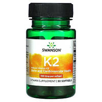 Swanson Vitamin K2 100mcg 30 капсул