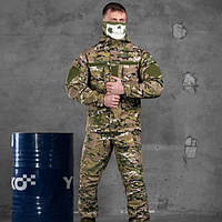 Мужской костюм горка мультикам, тактическая форма рип-стоп с системой вентиляции и липучками под шевроны