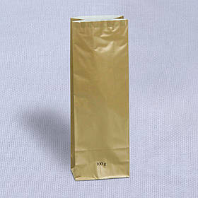 Пакет паперовий 3-шаровий для фасування "Золото", 100г, 21*7*4см (20шт в уп.)