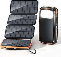 Solar Power Bank 26800mAh HI-S026 повербанк с солнечной батареей и фонариком (павербанк зарядка от солнца)