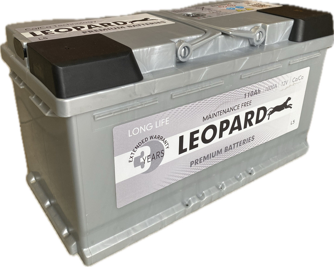 Акумулятор автомобільний LEOPARD SILVER 110 Ah (R+) (1000A) L5 (Poland)