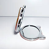 Дзеркало косметичне кишенькове у формі кішки з пересипом, фото 3