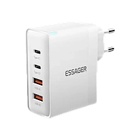 Зарядний мережевий пристрій Essager GAN 2xType-C + 2xUSB-A 100 W White (ES-CD37)