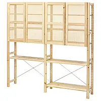 Комбинация с дверцами, сосна, 174х30х179 см. IVAR (694.034.62) IKEA