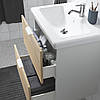 Умивальник із ящиками/мийкою/змішувачем, білий/імітація. дуб, 64х43х65 см ENHET / TVALLEN (495.577.71) IKEA, фото 3