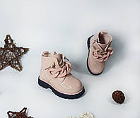 Детские демисезонные ботинки для девочки 21 22 23 24 25 розовые