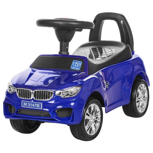 Дитячий толокар Bambi BMW 3147B-4 Синій Каталка музична для хлопчика
