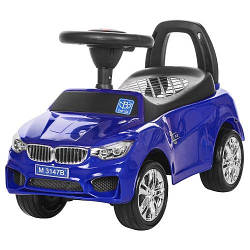 Дитячий толокар Bambi BMW 3147B-4 Синій Каталка музична для хлопчика