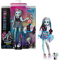 Кукла Монстр Хай Фрэнки Штейн с аксессуарами и щенком Ватзит Оригинал Mattel Monster High Frankie Stein