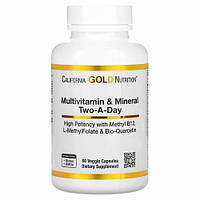 California Gold Nutrition Two-A-Day Multivitamin and Mineral 60 вегетаринских капсул