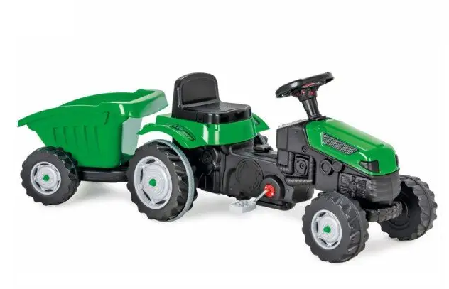 Детский педальный трактор с прицепом Pilsan 07-316 Зеленый - фото 1 - id-p1776309144