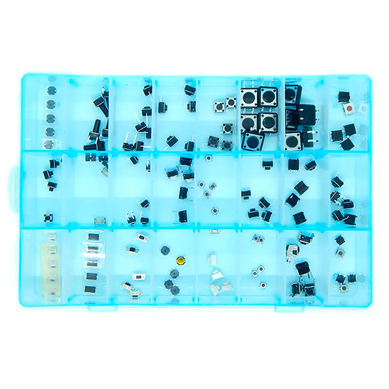 Тактові кнопки для Ардуїно - 24 види по 5 шт. в кейсі, фото 1