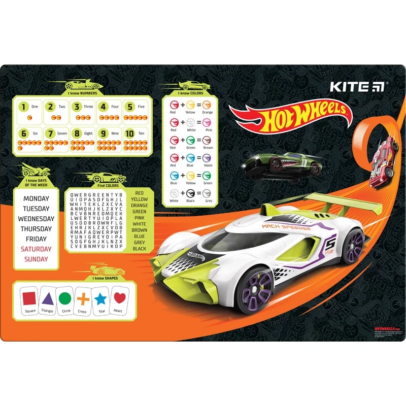 Підкладка настільна Kite Hot Wheels HW23-207