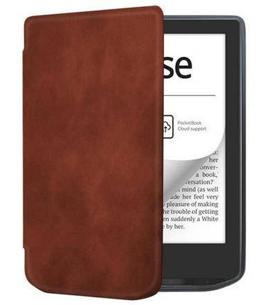 Чехол обложка чохол обкладинка PocketBook 629 Verse автосон коричневий, фото 1