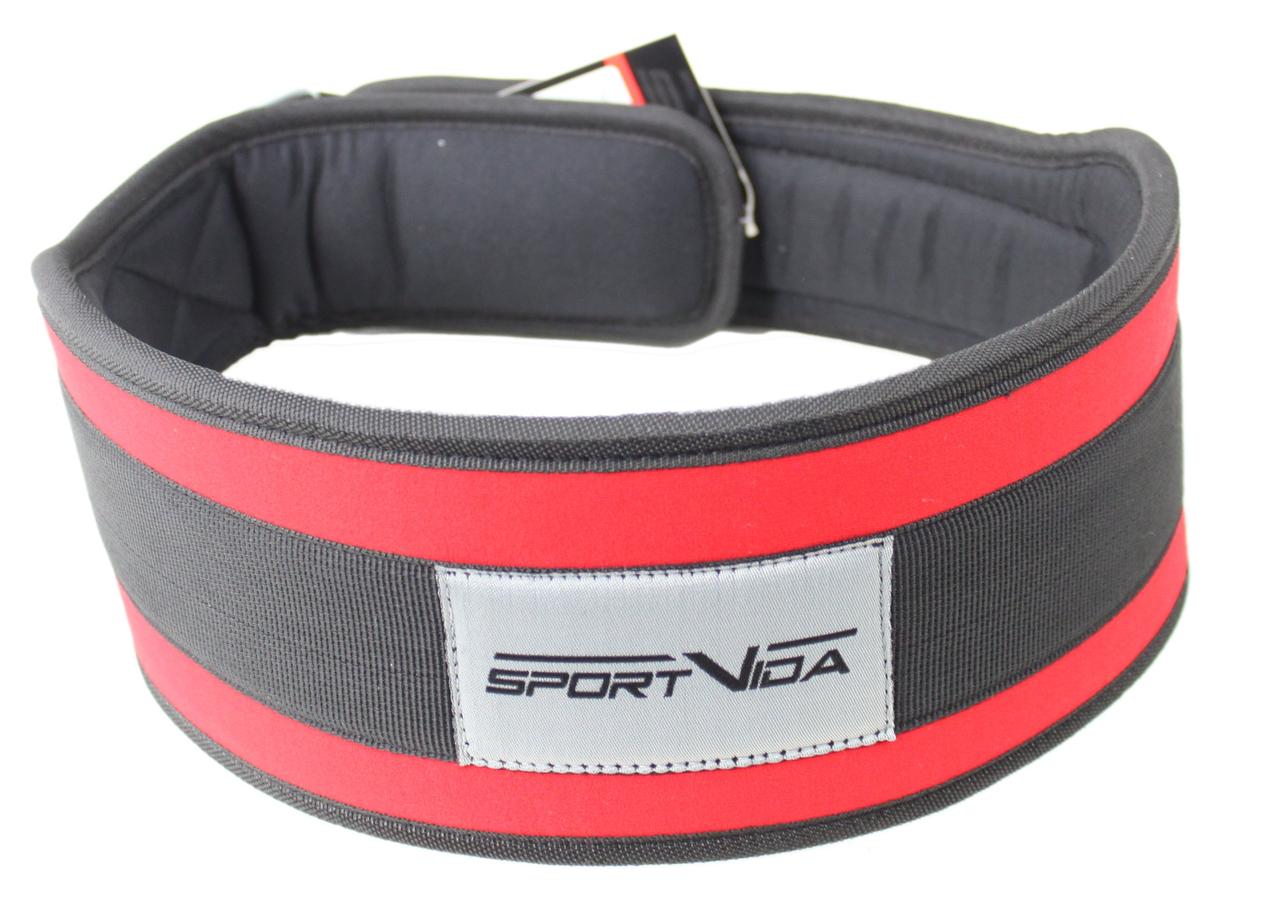 Пояс для тяжелой атлетики неопреновый SportVida SV-AG0105 (XXL) Red B_01976 - фото 4 - id-p2101591707