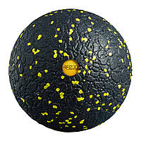 Мяч массажный 4FIZJO EPP Ball 12 4FJ0057 Black/Yellow для массажа шеи плеч груди B_01084