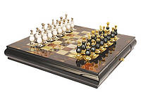 Шахматы DM-BJ-078, коричневая доска с рисунком p