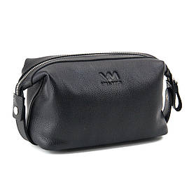 Косметичка об'ємна шкіряна Tom stone 064 В чорна