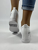 Lili Mars Жіночі сліпони білі на прихованій танкетці. Натуральна шкіра. Розмір 35 37 39 40, фото 6