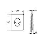 Кнопка зливу для інсталяції GROHE подвійна матована чорна 216910 CV033580, фото 2