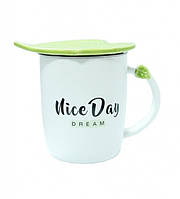 Чашка керамическая Зеленый Листок Niсe Day Dream h