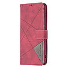 Чохол-книжка BF Color Geometric для Motorola E20 / E30 / E40 Rose Red, фото 3