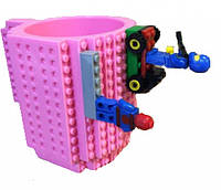 Кружка Lego брендовая 350мл Pink h