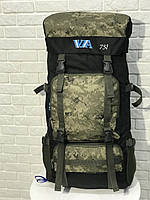 Рюкзак туристический VA T-07-9 75л, камуфляж l