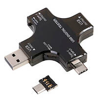 USB тестер струму напруги ємності, Type-C MicroUSB, Atorch J-7C h