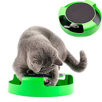 Интерактивная игрушка с когтеточкой для кошек кота, мышка в ловушке h