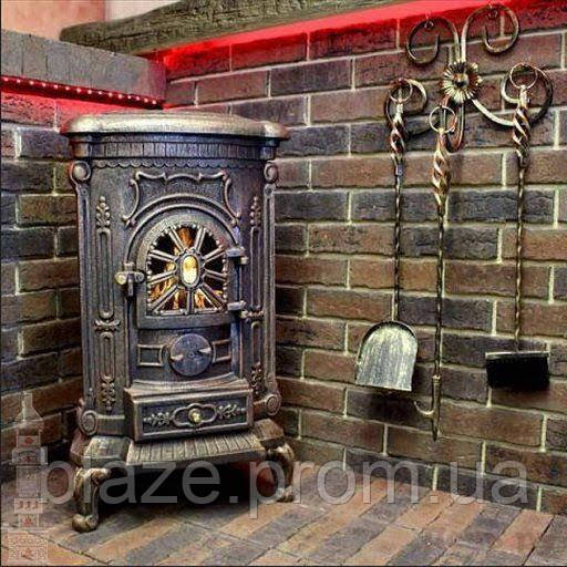 Каминофен Печь камин для дома Ambra Печка буржуйка чугунная 9 кВт Печи камины для дачи - фото 7 - id-p2101992628
