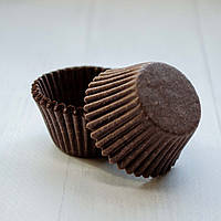 Тарталетки (формочки,капсули) паперові для цукерок, мафінів, капкейків 3b, коричневі, 30*24 мм, 100 шт