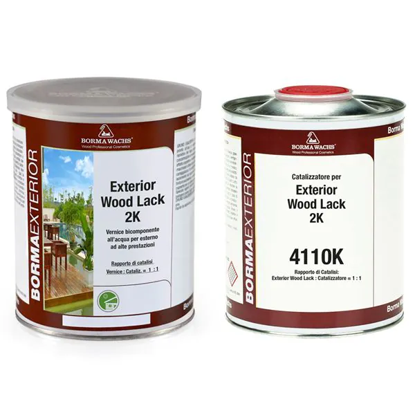 Лак 2К Borma Wachs EXTERIOR WOOD LACK 2K, 1л+1л, фото 1