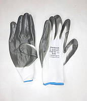 Перчатки робочі RnitG 2111X прогумовані маслобензостійкі сірий/білий h
