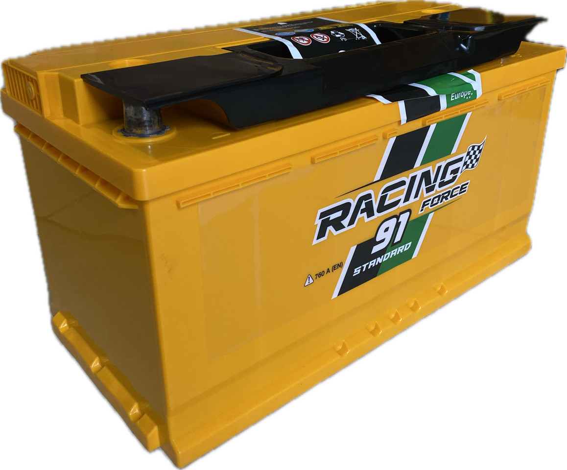 Акумулятор автомобільний FORCE RACING 91 Ah (R+) (780A) STANDART
