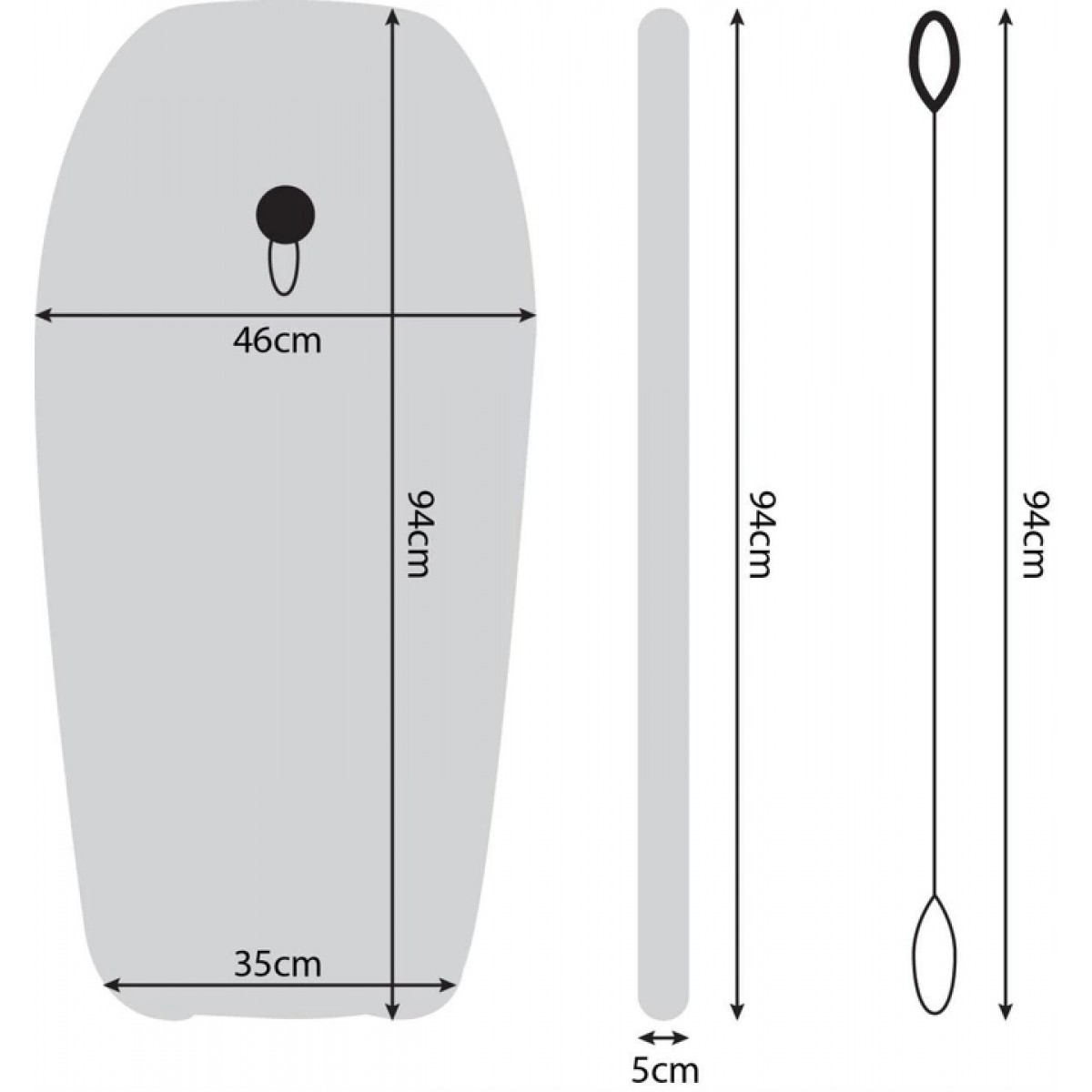 Бодиборд-доска для плавания на волнах SportVida Bodyboard SV-BD0001-5 Original 94 х 46 х 5 см с рисунком - фото 5 - id-p2101943903
