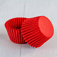 Тарталетки (формочки,капсули) паперові для цукерок, мафінів, капкейків 3b, червоні, 30*24 мм, 100 шт