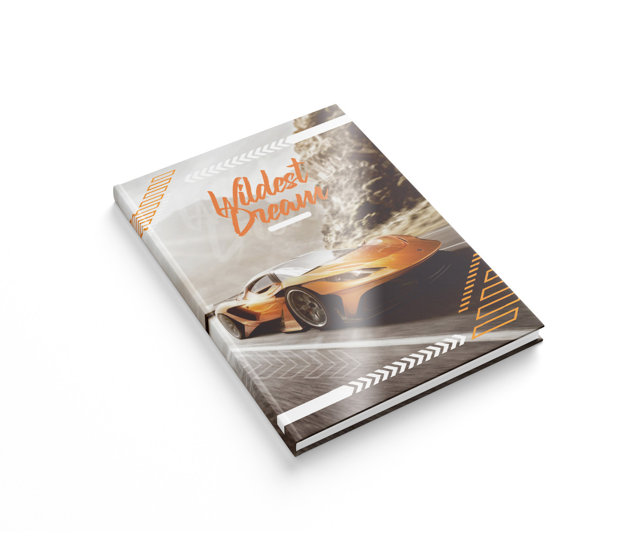 Блокнот А5, клітинка, 64 арк., ламінована тверда обкладинка, 1В2532, Помаранчевий Порше