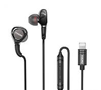 Наушники REMAX Lightning Metal Wired Earphone for Music & Call RM-655i |1.2M|