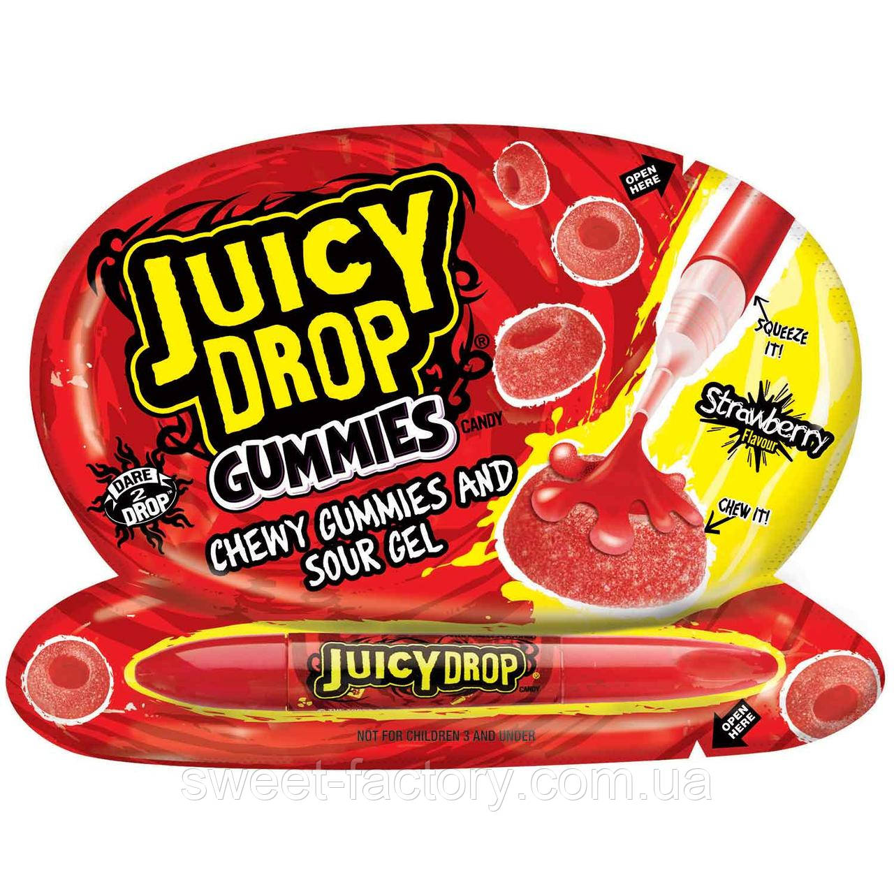 Мармелад XTreme Juicy Drop Chewy Gummies & Sour Gel Strawberry Lemonade ...