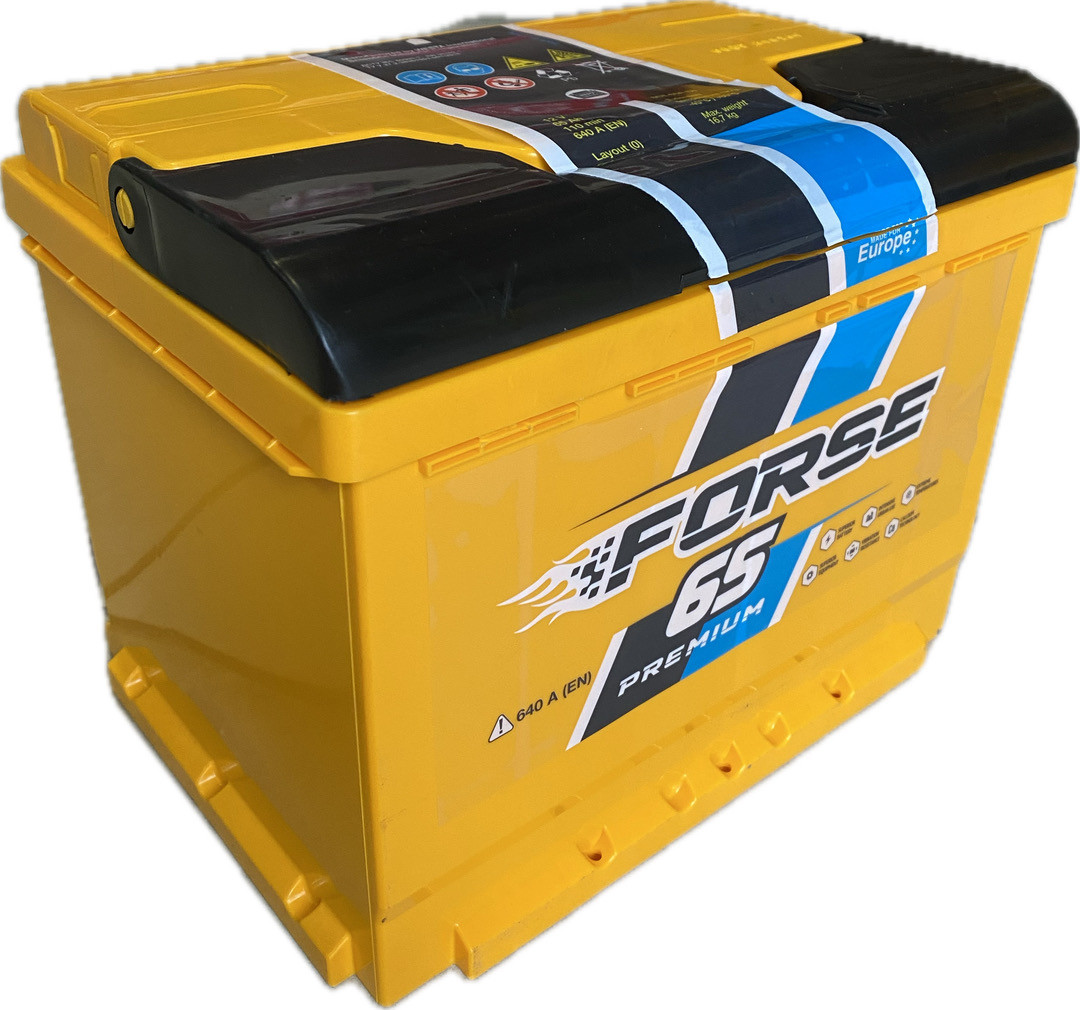 Акумулятор автомобільний FORCE WESTA 65 Ah (R+) (640А)