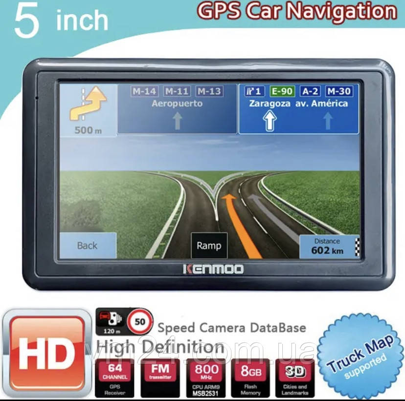 Автомобильный GPS-навигатор Kenmoo   5" RAM 256 Mb/8 Gb/ 800MHz навигатор в машину IGO Primo