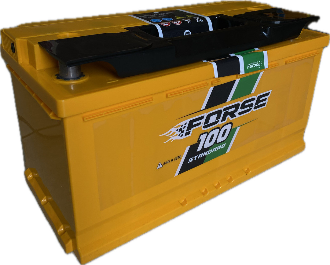 Акумулятор автомобільний FORCE WESTA STANDART 100 Ah (R+) (840А) STANDART