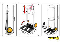 Візок 2- колісний розкладаний VOREL для максим. навантаження 90 кг [1]